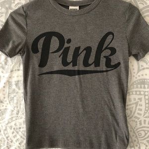 gray pink logo top